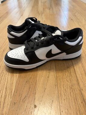 Nike Black and White Low-Top Dunk Sneakers